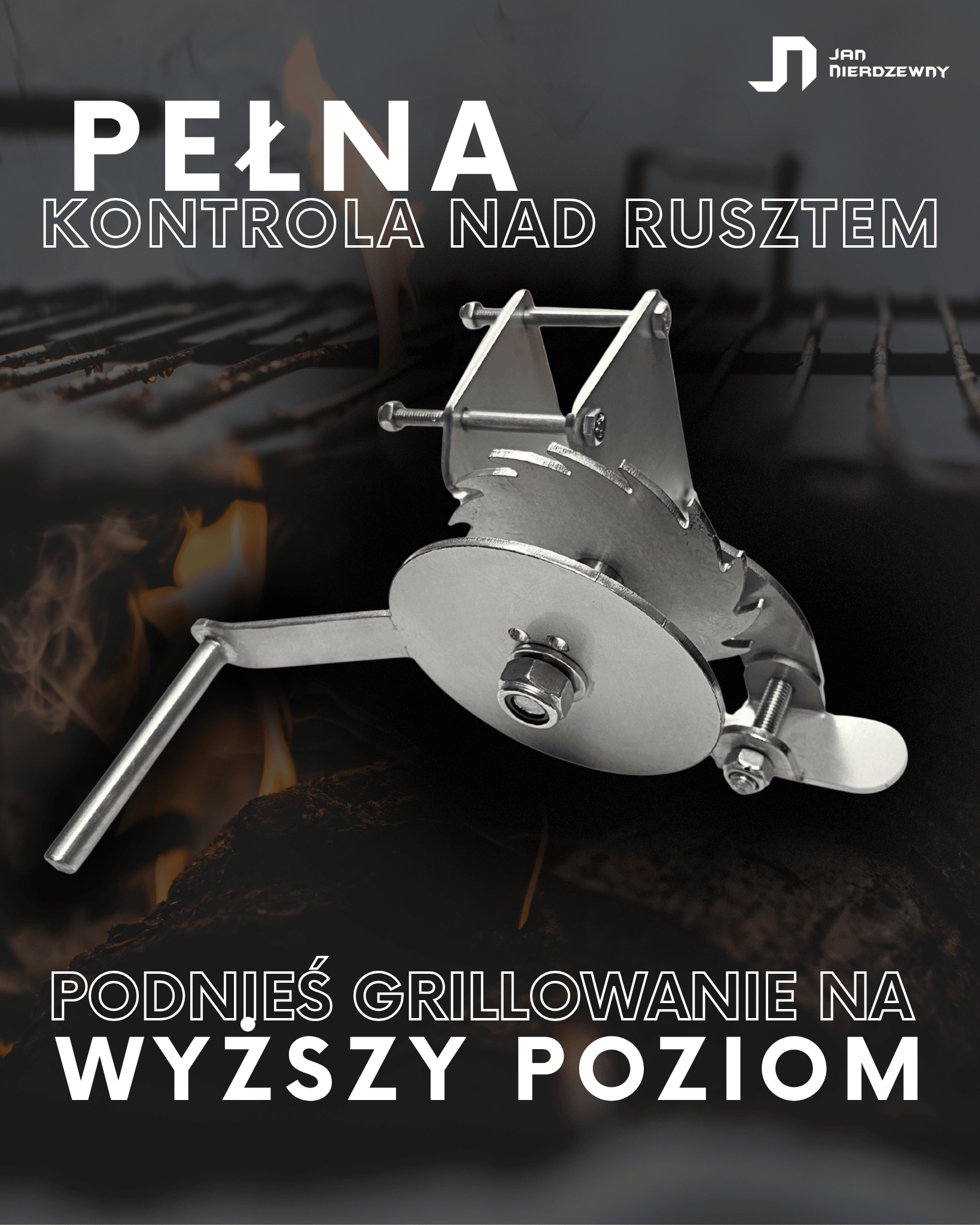 Kołowrotek nierdzewny do grilla
