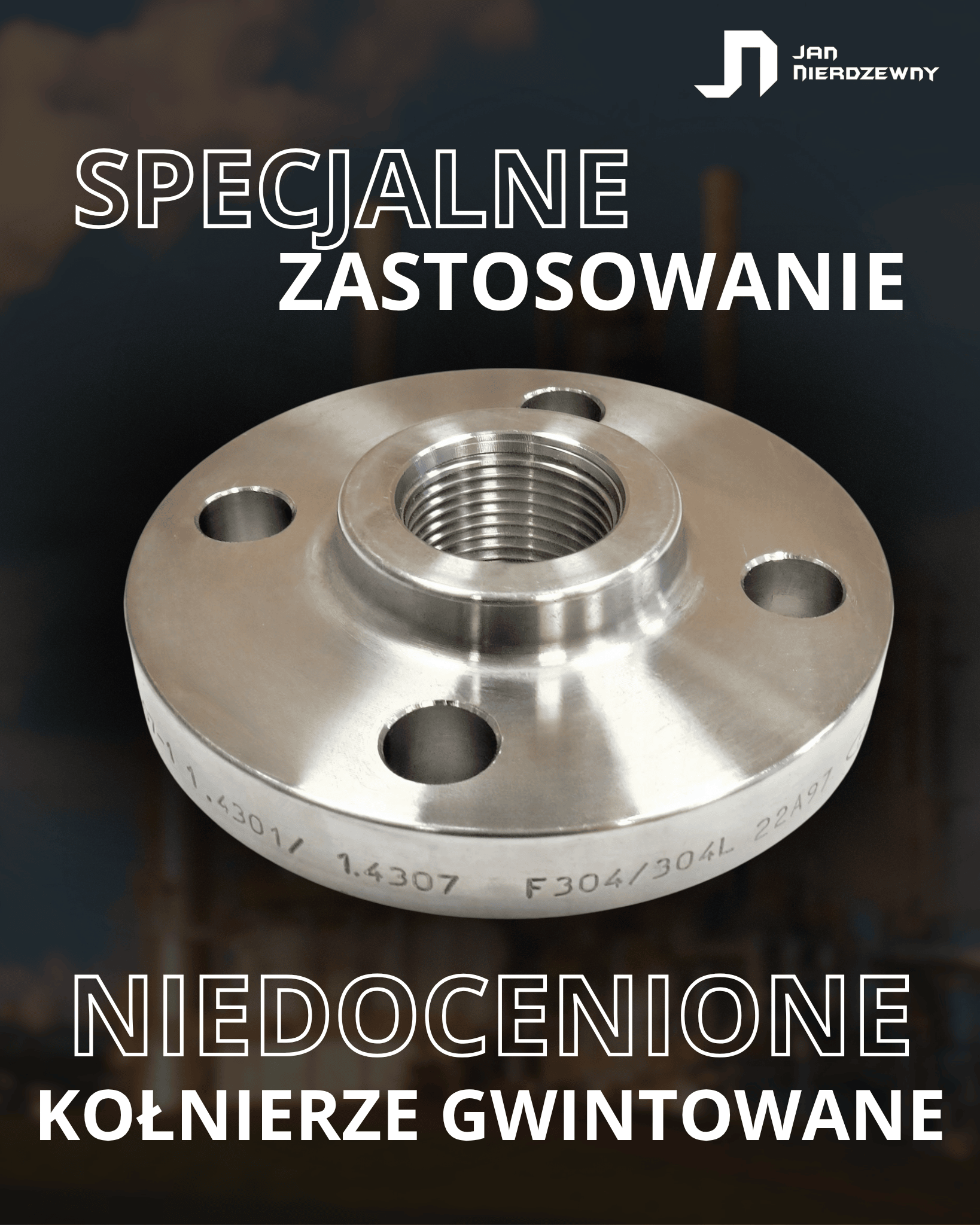 Kołnierze gwintowane ze stali nierdzewnej